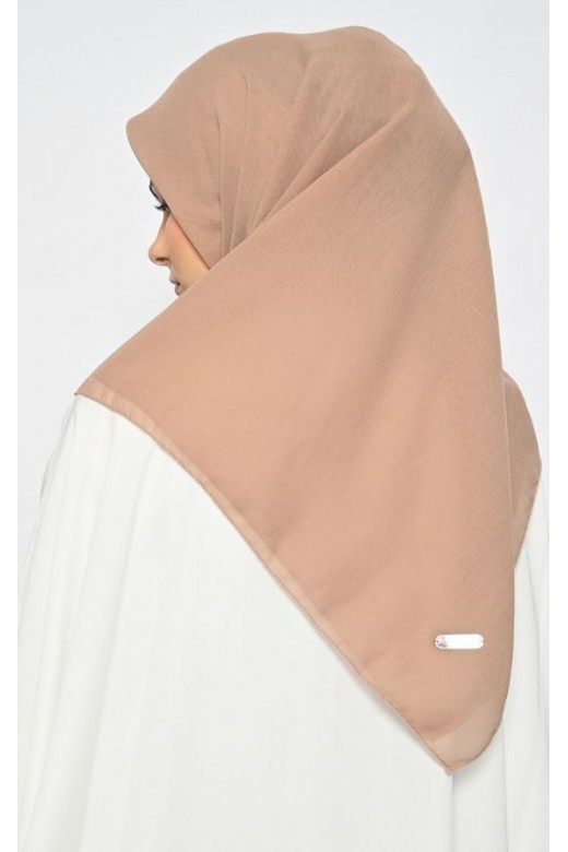 Hijab Segi 4 Voal Anabela Eyelash Tan 